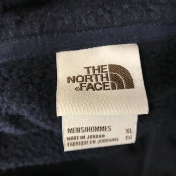 THE NORTH FACE ~ MENS XL ~ NAVY BLUE FULL ZIP FLEECE SWEATER JACKET - Picture 7 of 7